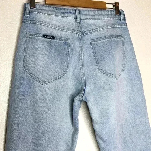 Rolla's High Rise Jeans Size 29 Light Wash Mid Rise Skinny Fit Tapered - Picture 4 of 9